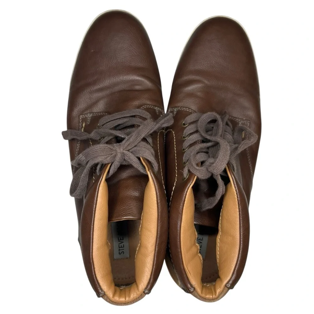 Steve Madden Mens Size 10 Frazier Brown High Top Ankle Boots Shoes Casual Work